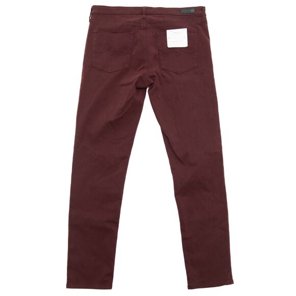 AG Adriano Goldschmied Maroon The Prima Cigarette Leg Jeans Size 32 - Picture 2 of 13
